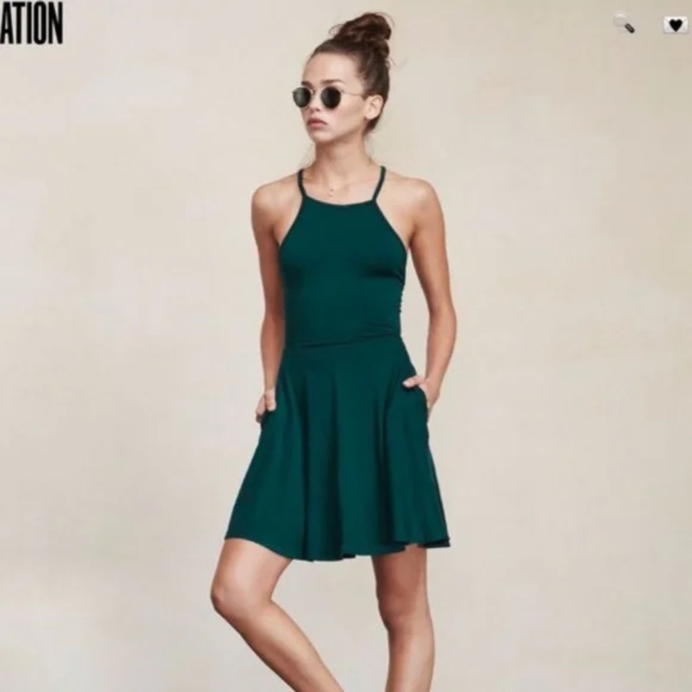 Reformation Strappy Back Casual Skater Dress